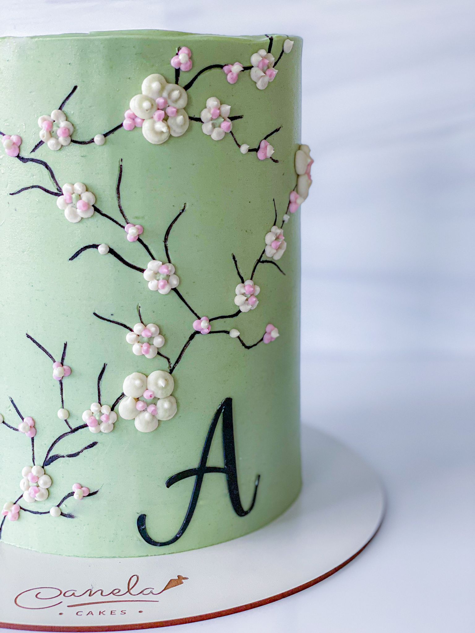 a cake with flowers on it